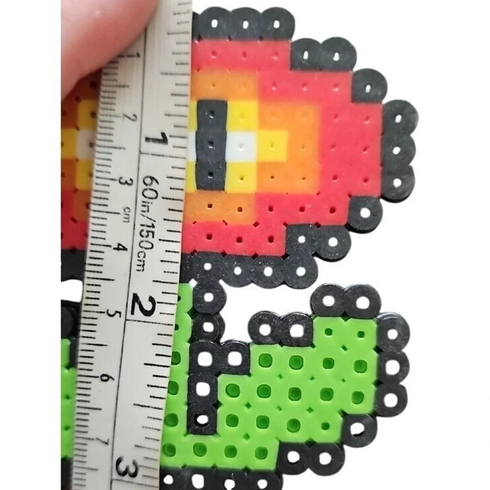 Super Mario Perler Bead Pixel Art Set 5 Boo Fire Flower Star Koopa Shell Lakitu